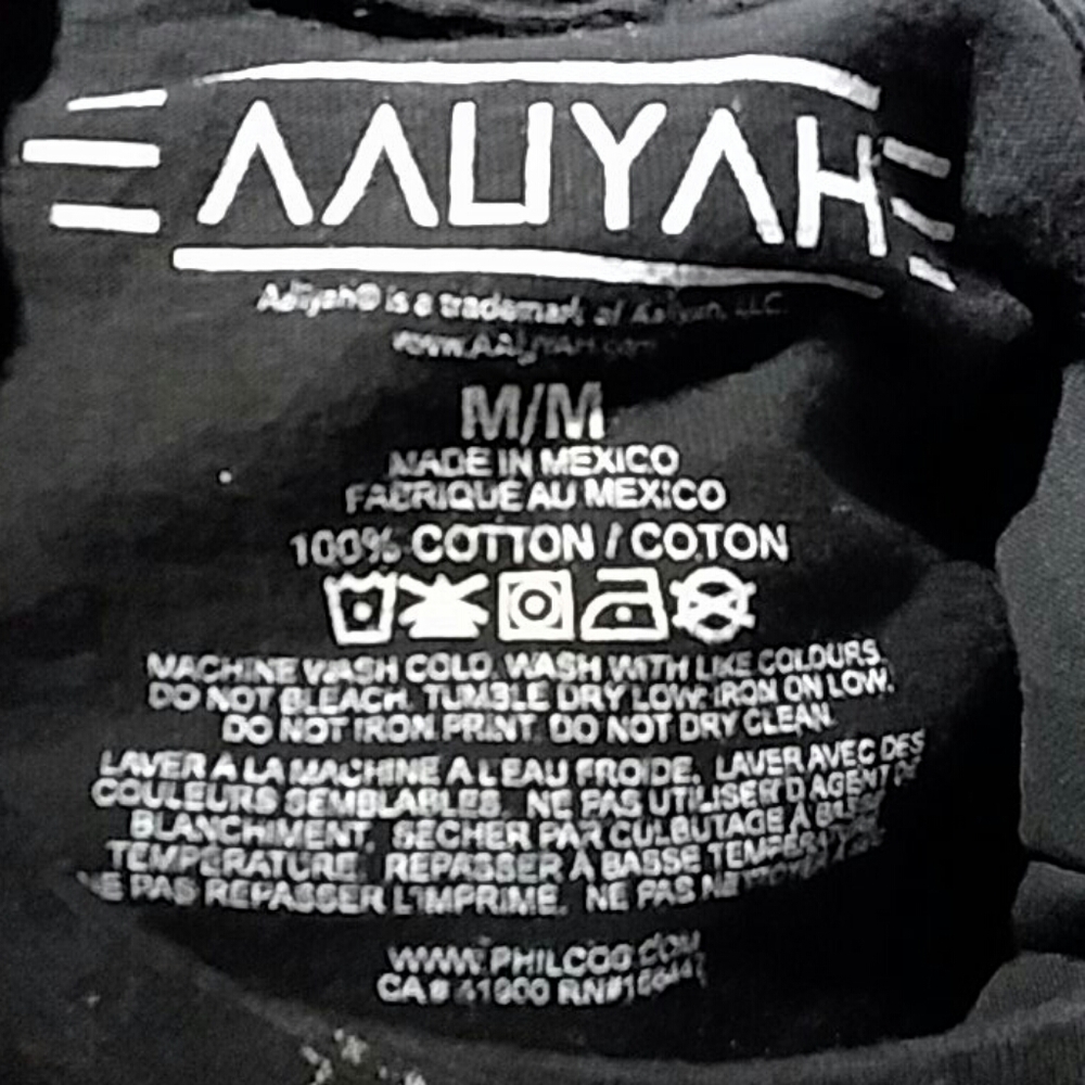 Aaliyah Tshirt M or L black cotton nwot - Picture 4 of 8
